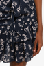 Cinq a Sept Navy Floral Print Ruffled Mini Skirt Size 2