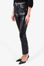 Citizens of Humanity Black Leather Straight Leg 'Isola' Pants Size 23