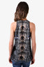 Clover Canyon Black and Blue Printed Sleeveless Top