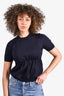 Comme des Garçons Navy Wool Cinches Knit Top Size XS
