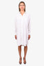 Comme de Garcons White Back Printed Button Down Dress Size XS