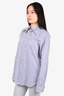 Comme des Garcons White/Blue Striped Button Down Collared Shirt Size M