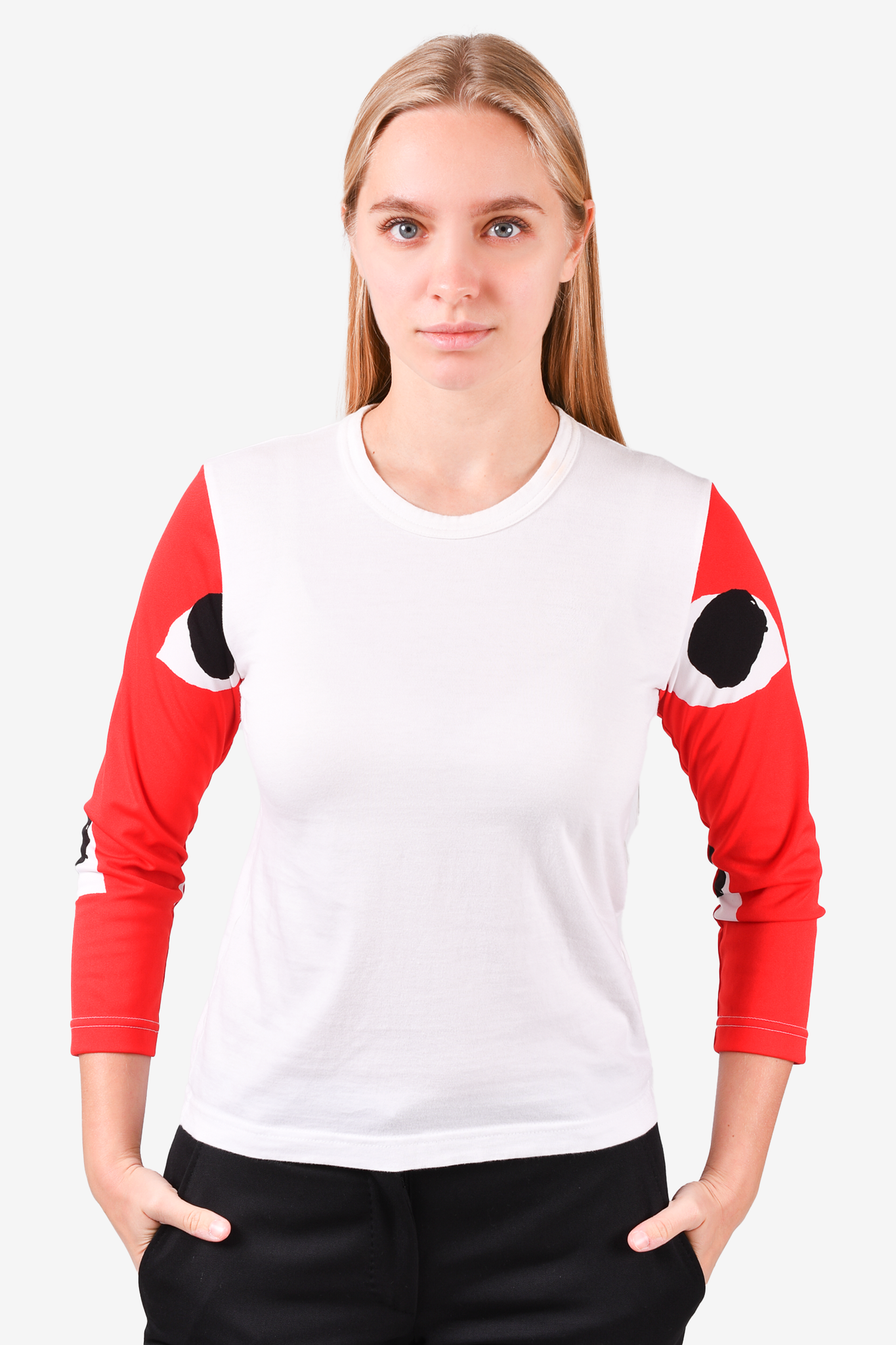 Comme des Garcons White/Red Top Size XS