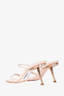Cult Gaia White Leather Strappy Heeled Sandals with Gold Heel Size 35