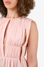 Cushnie et Ochs Light Pink Pleated Cut-Out Mini Dress Size 4
