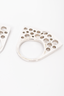 Custom Made 19K White Gold Barnacle Design Pink Sapphire Ring Set sz 5.5 x2