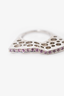 Custom Made 19K White Gold Barnacle Design Pink Sapphire Ring Set Size 5.5 x2