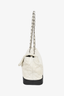 Pre-loved Chanel™ 2011 White/Black 2-Toned Lambskin Flap Shoulder Bag