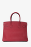 Hermes 2023 Red 'Rouge Grenat' Togo Leather Birkin 30