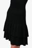 Maje Black Pleated Midi Dress Size 1