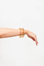 D&G Dolce & Gabbana Gold Hammered Bracelets