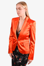 D&G Dolce & Gabbana Orange Satin Blazer Size 40