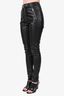 Danielle Guizio Black Faux Leather Belted Pants Size S