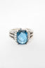 David Yurman Sterling Silver Blue Topaz Petite Wheaton Ring