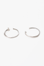 David Yurman Sterling Silver Crossover Hoop Earrings With Pave Diamonds