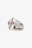 David Yurman Sterling Silver Pave Diamond 14mm Purple Amethyst Albion Ring Size 6.5