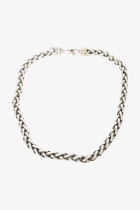 David Yurman Two Tone Sterling Silver 14K Gold 'Wheat' Chain Necklace