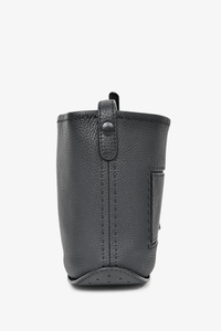 Delvaux Black Grained Leather 'Le Pin' Mini Crossbody Bag