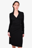Diane Von Furstenberg Black Collared Wrap Dress Size 6
