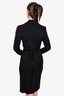 Diane Von Furstenberg Black Collared Wrap Dress Size 6