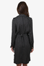 Diane Von Furstenberg Black/White Patterned Belted Dress Size 10 US