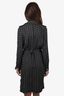 Diane Von Furstenberg Black/White Patterned Belted Dress Size 10 US