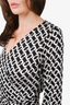 Diane Von Furstenberg Black/White Printed Wrap Dress Size 10