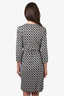 Diane Von Furstenberg Black/White Printed Wrap Dress Size 10