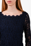 Diane Von Furstenberg Navy Blue Lace Dress Size 6