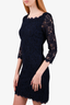 Diane Von Furstenberg Navy Blue Lace Dress Size 6