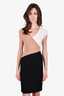 Diane von Furstenberg Black/White/Beige V-Neck Mini Dress Size XS