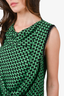 Diane von Furstenberg Green Jacquard Sleeveless Midi Dress Size 2