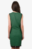 Diane von Furstenberg Green Jacquard Sleeveless Midi Dress Size 2