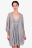Diane von Furstenberg Grey Silk Mini Dress Size 2 (As Is)