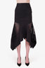 Dion Lee Black Honeycomb Draped Skirt Size 4
