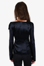 Dion Lee Black Silk Ruffle Front Top Size 2