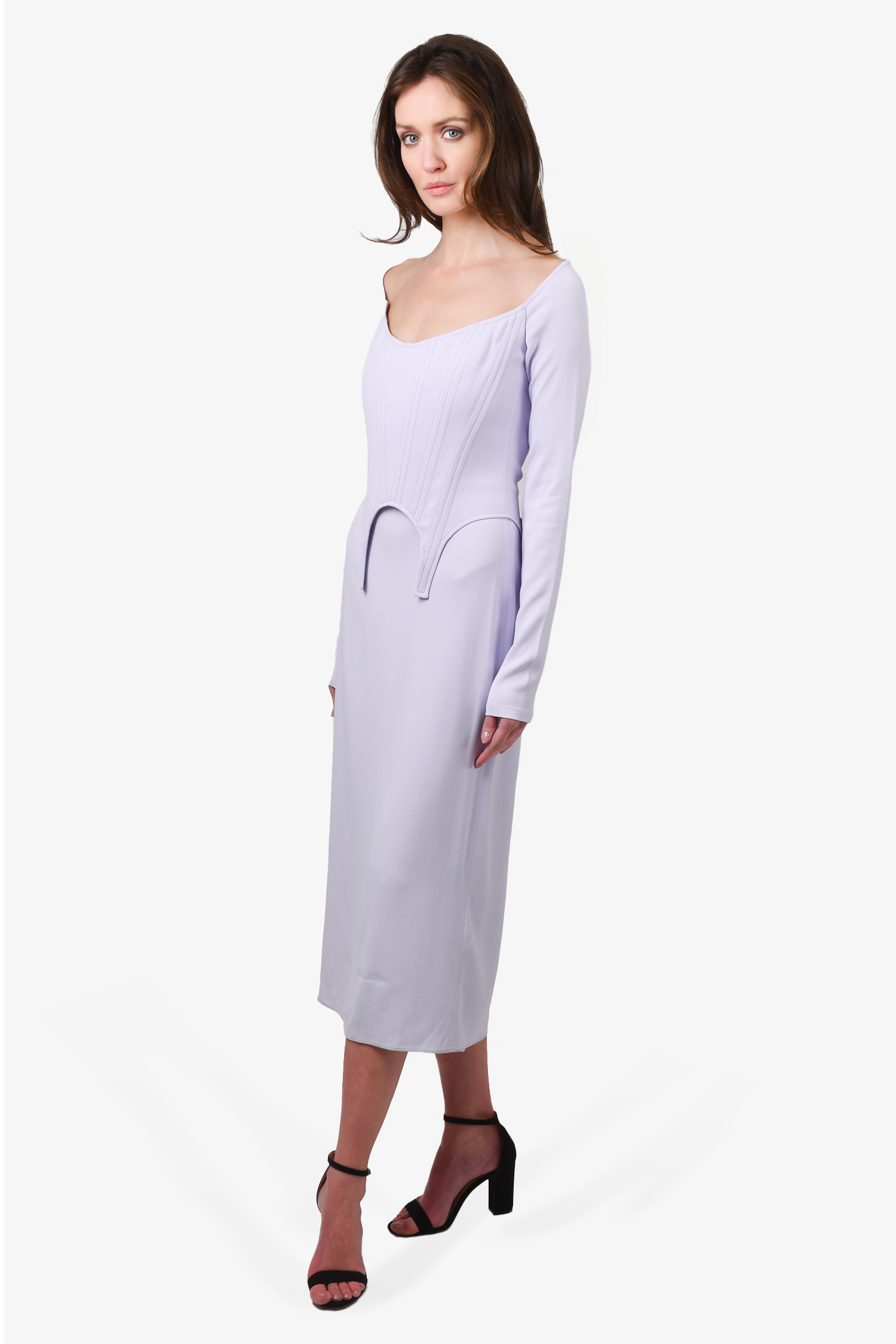 dion lee purple dress Dion Lee Pinnacle ribbed-knit Midi Dress | Purple