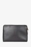 Dior Homme Black Calf Leather Embossed Logo Zip Pouch
