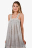 Doen Blue Paisley Print Sheer Sleeveless Maxi Dress Size S