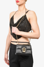 Dolce & Gabbana Black Leather Studded Detail Top Handle with Strap