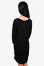 Dolce & Gabbana Black Rouched Midi Dress Size 48