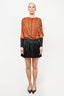 Dolce & Gabbana Black Silk Pleated Mini Skirt sz 42