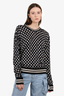 Dolce & Gabbana Black/White Cashmere/Silk Polka Dot Sweater Size 50