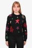 Dolce & Gabbana Black Wool Blend Tinsel Star Sweater Size 38