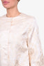 Dolce & Gabbana Cream Jacquard Silk/Cotton Dress Coat Size 36