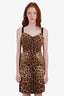 Dolce & Gabbana Leopard Print Sleeveless Mini Dress Size 40