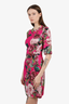 Dolce & Gabbana Pink/Green Floral Printed Dress Size 0