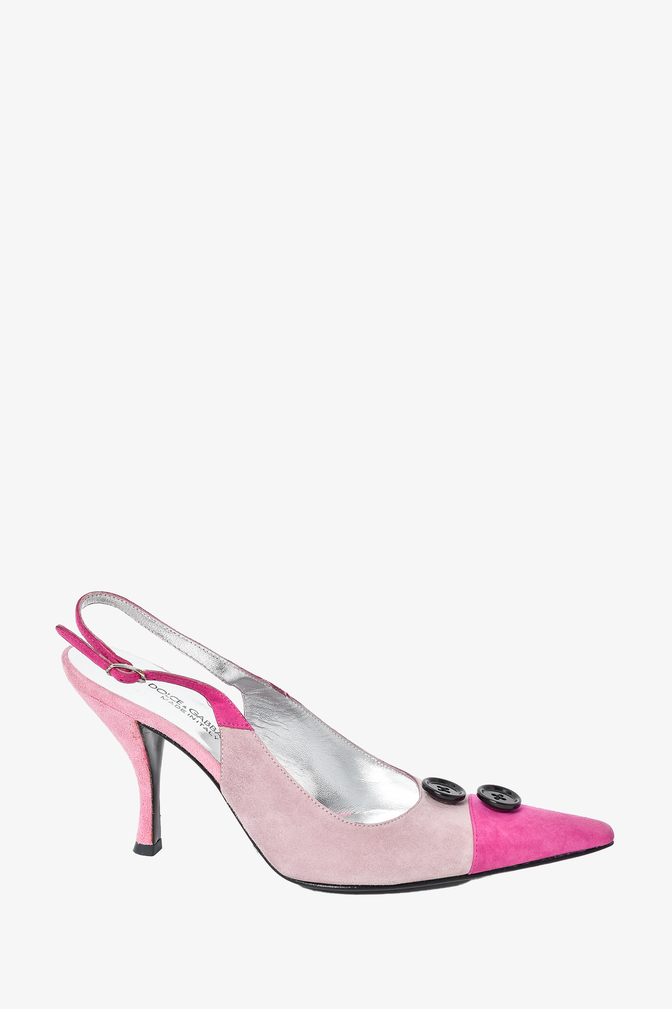 Pink sales suede slingbacks