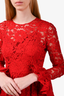 Dolce & Gabbana Red Lace Bell Dress with Slip Size 8
