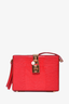 Dolce & Gabbana Red Leather Box Shoulder Bag with Lock
